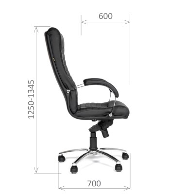 Офисное кресло CHAIRMAN 480 Экокожа премиум черная в Богдановиче - изображение 2